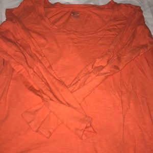 Long sleeve orange T-shirt